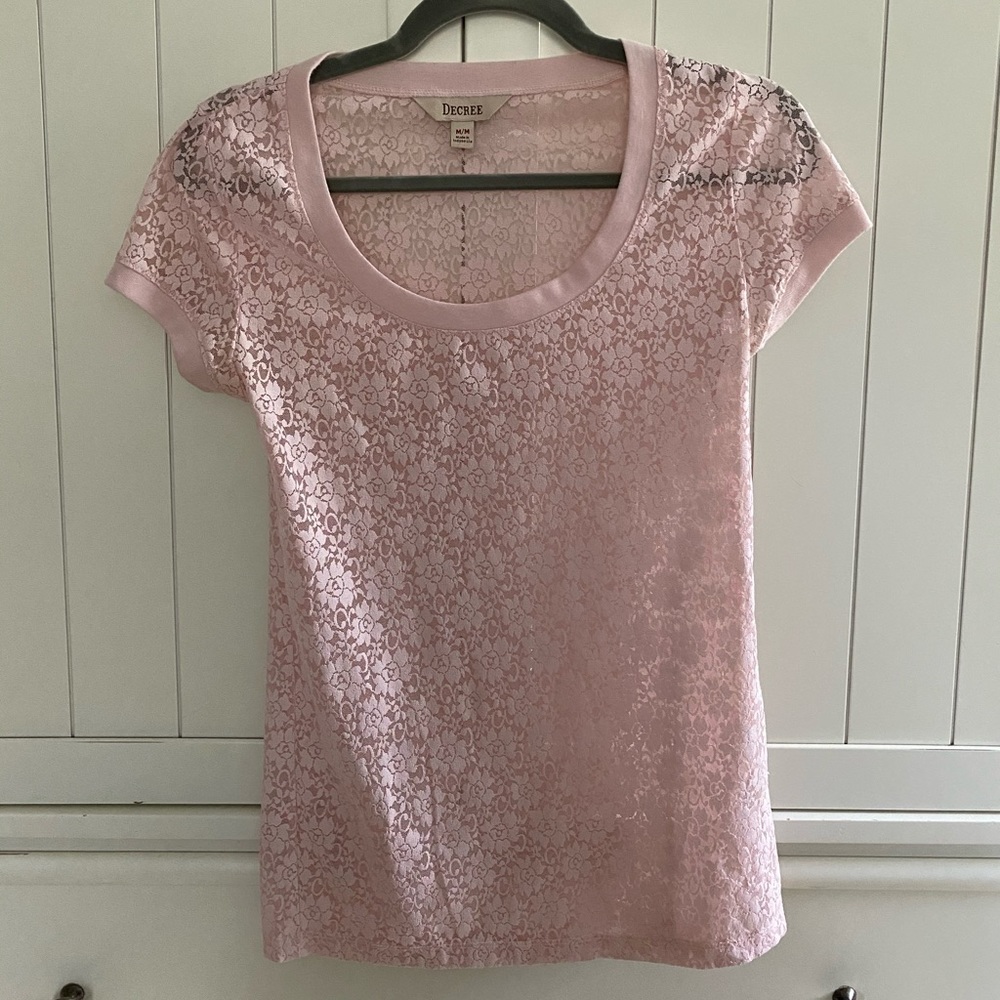Women’s Pink Lace Shirt